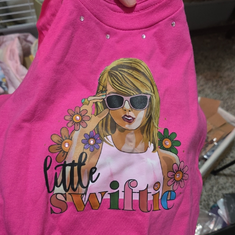 Pink 'Little Swiftie' Graphic Tank Top